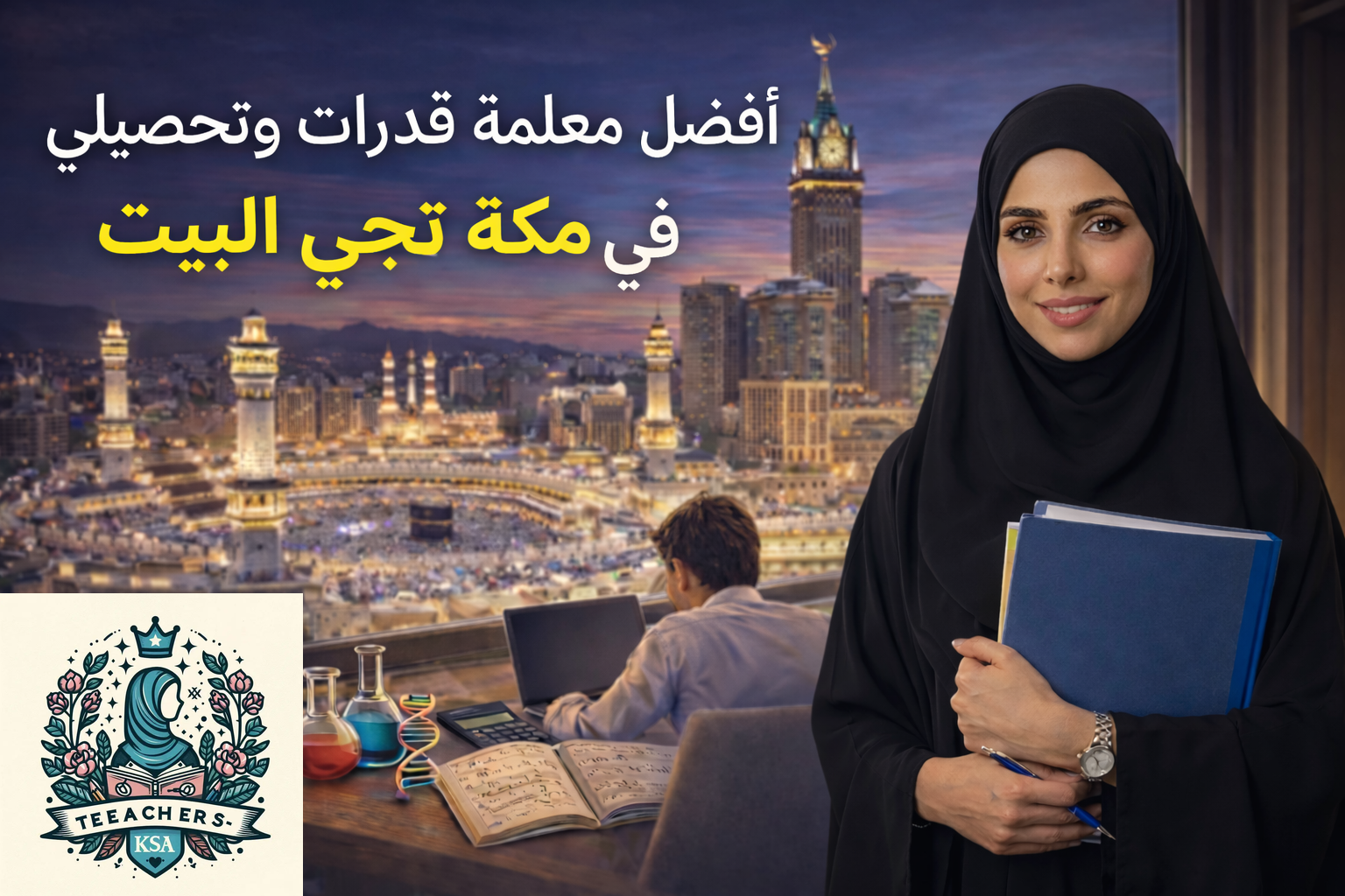 أفضل معلمة قدرات وتحصيلي في مكة تجي البيت