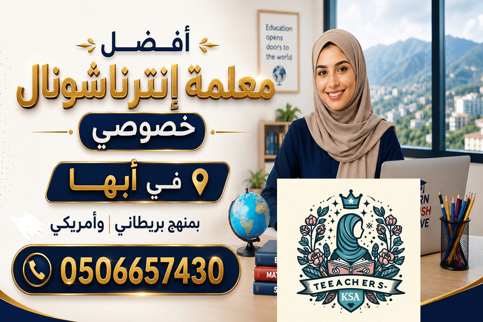 أفضل معلمة إنترناشونال خصوصي في أبها بمنهج بريطاني وأمريكي |0506657430